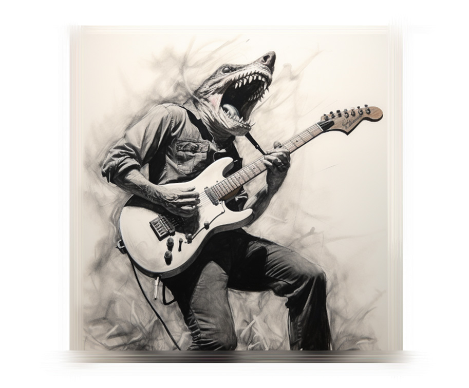 Shark on Guitar